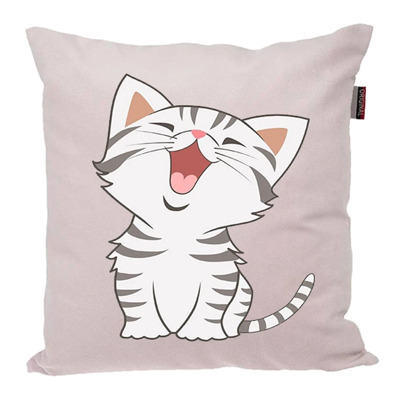 کوسن پاد آفرین مدل فانتزی طرح گربه بامزه کد 2227