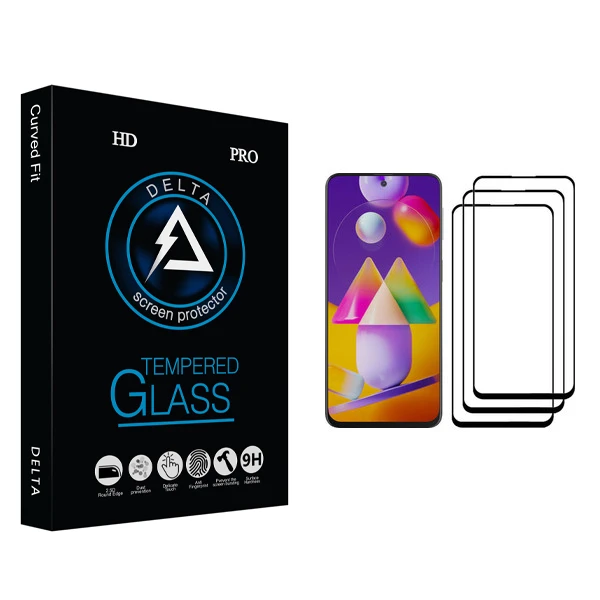 محافظ صفحه نمایش دلتا مدل Fit مناسب برای گوشی موبایل سامسونگ Galaxy M31s بسته سه عددی