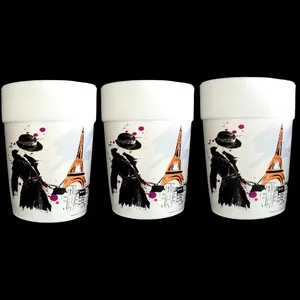 لیوان طرح برج ایفل بسته 3 عددی 