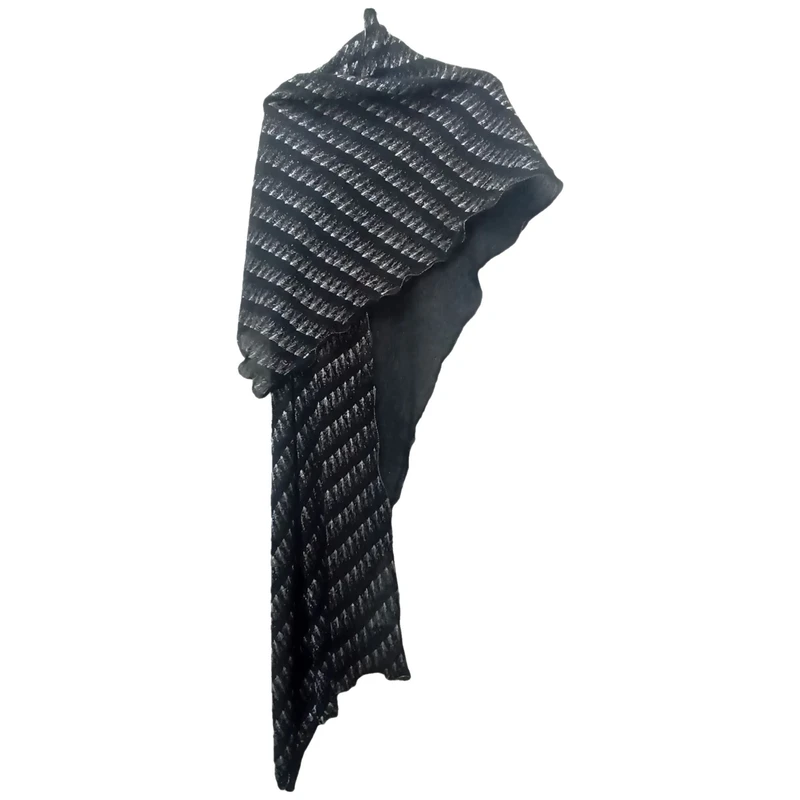 شال نخ زنانه مدل مدل پتینه با طول و عرض 73×178 سانتی‌متر