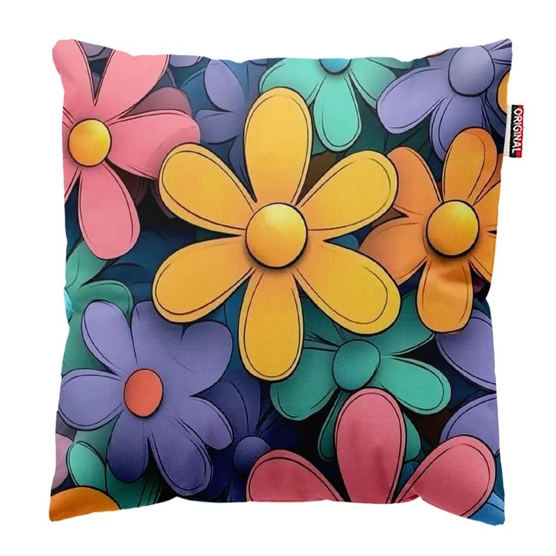 کوسن پاد آفرین طرح گل کد 1941 سایز 30*30 سانتی متر