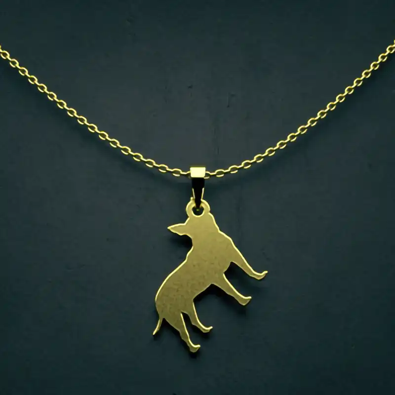گردنبند طلا 18 عیار زنانه مدوپد مدل سگ کد J3-1-1030