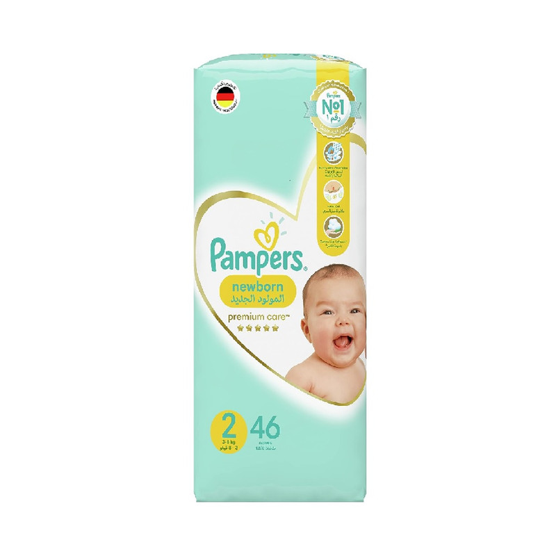 پوشک چسبی کودک پمپرز مدل premium care سایز 2 بسته 46 عددی