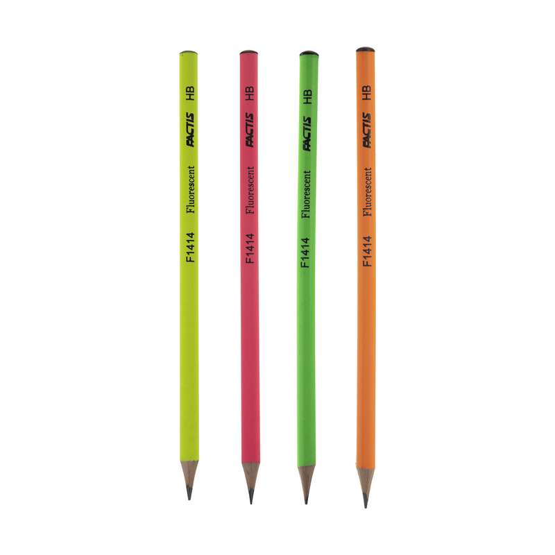 مداد مشکی فکتیس مدل Fluorescent بسته 4 عددی