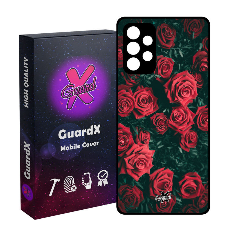 کاور گارد ایکس طرح Flower مدل Glass10208 مناسب برای گوشی موبایل سامسونگ Galaxy A72