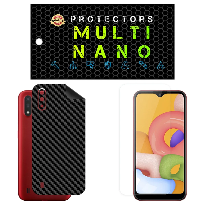 محافظ صفحه نمایش مولتی نانو مدل X-SFC مناسب برای گوشی موبایل سامسونگ Galaxy A01 به همراه برچسب پوششی