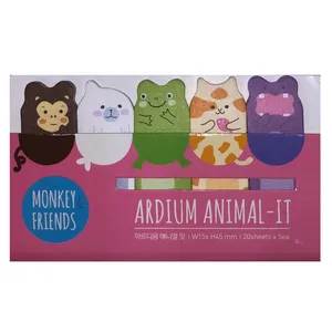 کاغذ علامت گذار چسب دار مدل Monkey and Friends کد 35 مجموعه 5 عددی