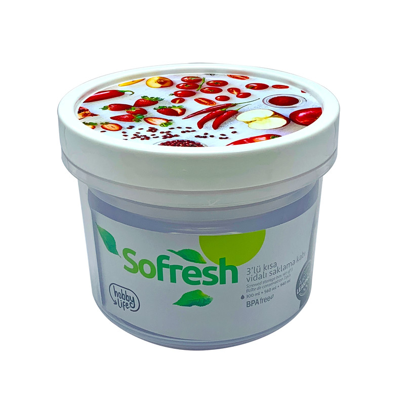 ظرف نگهدارنده هوبی لایف مدل Sofresh کد 020987 بسته سه عددی