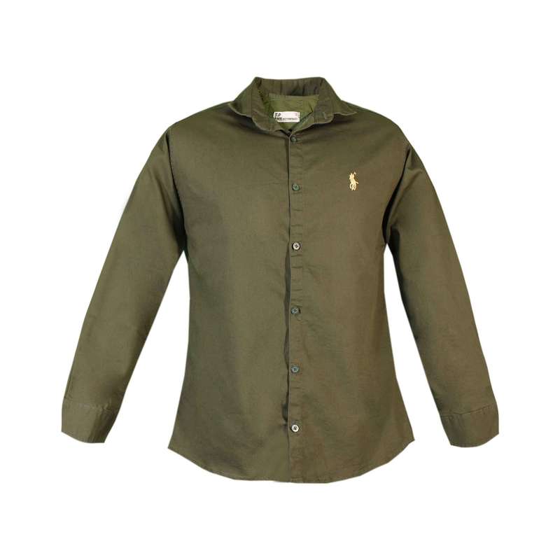 پیراهن آستین بلند مردانه مدال کتان کد 15