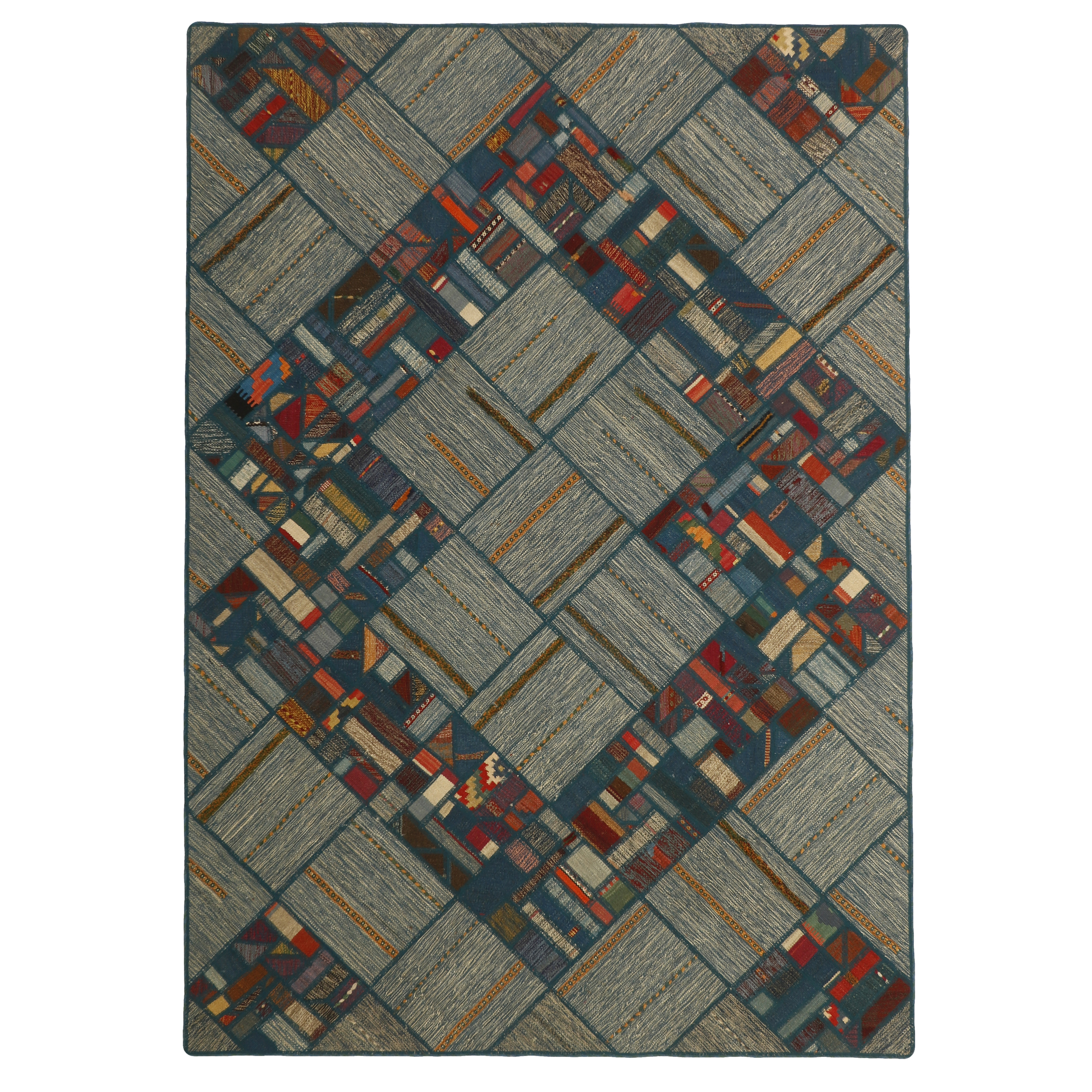 کلاژ گلیم دستبافت چهار متری مدل e03 کد 520303