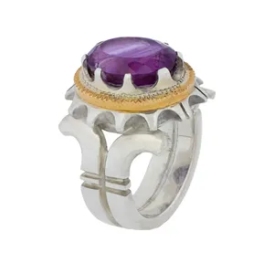 انگشتر نقره مردانه مدل آماتیس کد SGR09