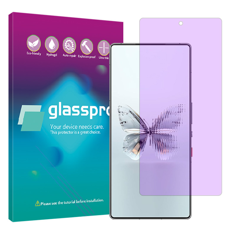 محافظ صفحه نمایش فیلتر بنفش گلس پرو مدل Eye Care مناسب برای گوشی موبایل زد تی ای Nubia Red Magic 10 Pro 