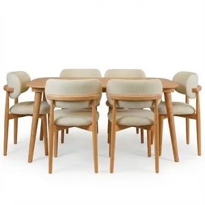 میز و صندلی ناهارخوری شش نفره مدل دنیز