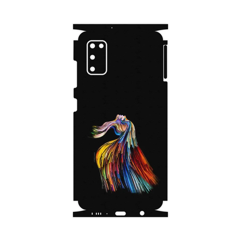 برچسب پوششی ماهوت مدل Rainbow Hair Digital Art-FullSkin مناسب برای گوشی موبایل سامسونگ Galaxy A41