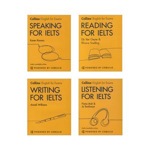 نقد و بررسی کتاب Collins Reading, Writing, Speaking, Listening For IELTS اثر جمعی از نویسندگان نشر ابداع 4 جلدی توسط خریداران