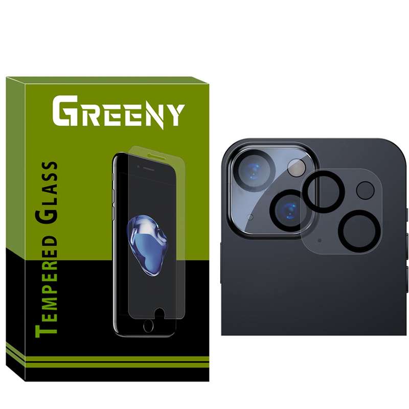 محافظ لنز دوربین گیرینی مدل LNZGR مناسب برای گوشی موبایل اپل Iphone 13 بسته دو عددی