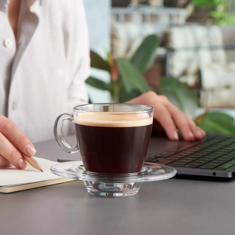 ست فنجان و نعلبکی 6 نفره پاشا باغچه مدل آکوا کد 95040