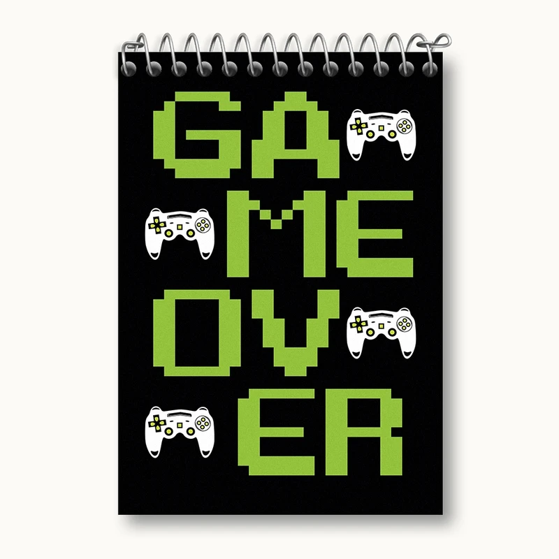دفتر یادداشت 50 برگ خندالو مدل Game Over کد N922