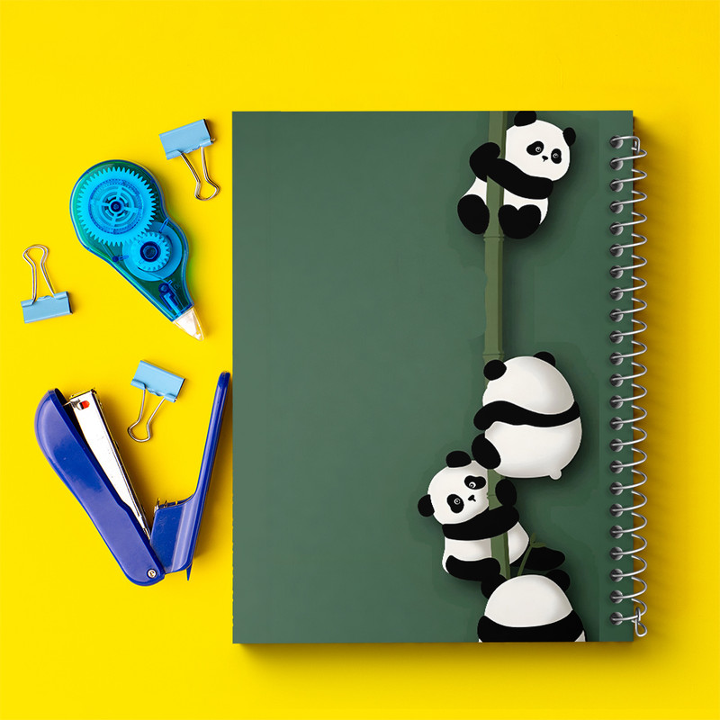 دفتر مشق 100 برگ خندالو طرح پاندا کیوت کد N4111