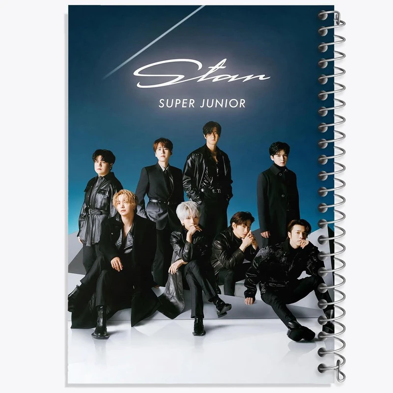 دفتر ژورنال نویسی 50 برگ خندالو مدل نقطه ای طرح گروه سوپر جونیور Super Junior کد 21490