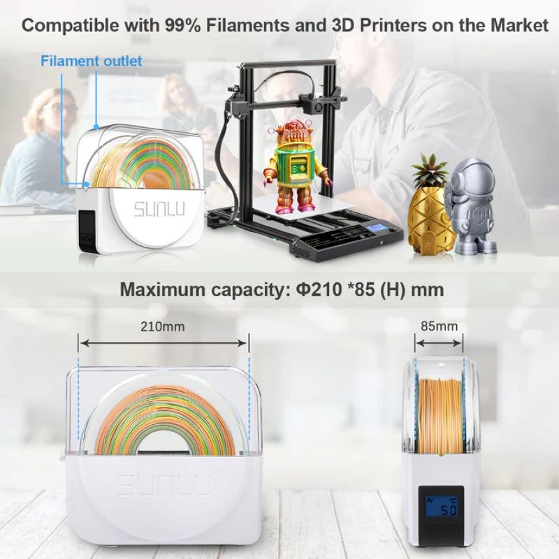 دستگاه خشک‌کن فیلامنت پرینتر سه بعدی سان‌لو مدل S1 Plus