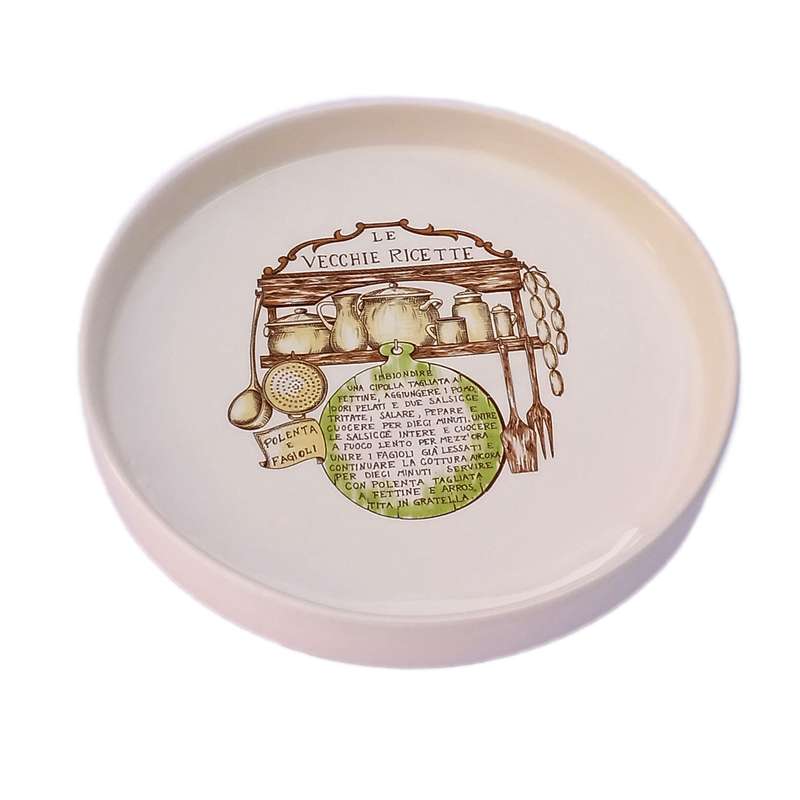دیس سرامیکی طرح Italian Old Recipe کد 03