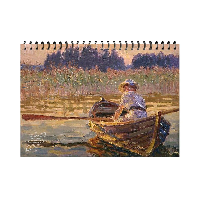 دفتر آبرنگ 20 برگ ستاره خونه مدل قایق ران کد a5