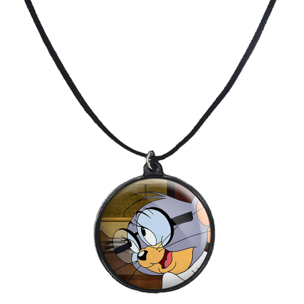 گردنبند پرمانه طرح تام و جری کد pmb.10777 مدل دو طرفه