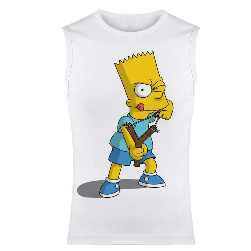 تاپ مردانه مدل سیمپسون کد 166 رنگ سفید