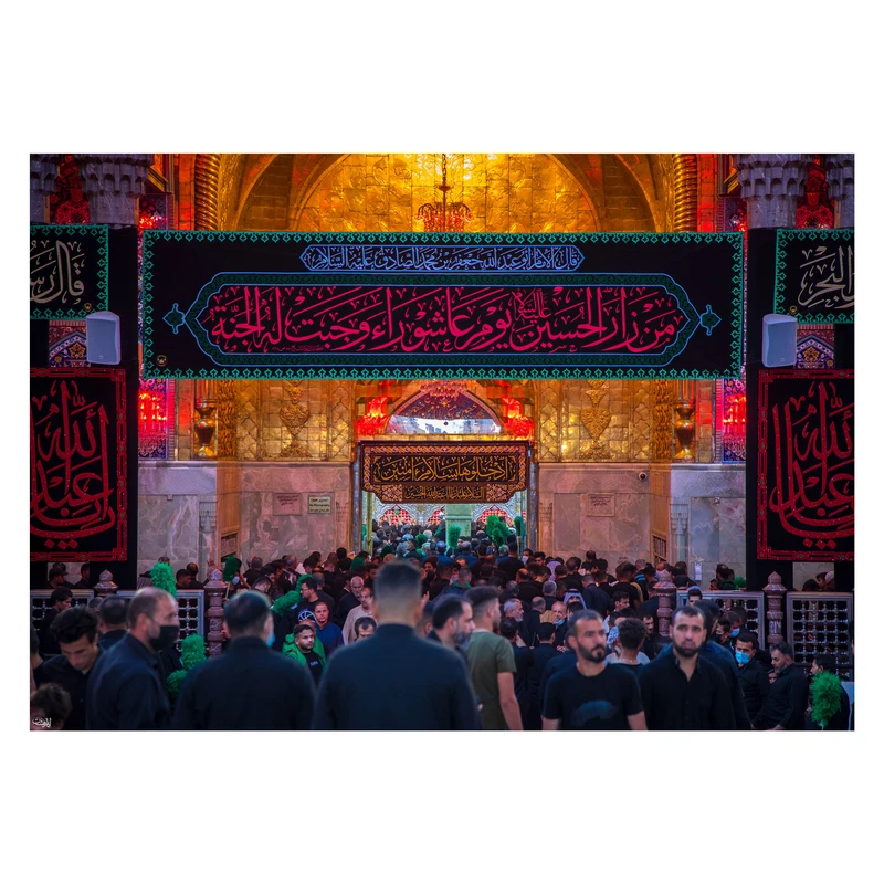 پرچم مدل کتیبه تابلویی طرح ایوان کربلا کد 6976S