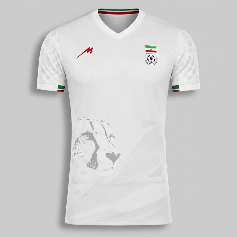 تی‌شرت ورزشی آستین کوتاه مردانه مروژ مدل ایران Home WC 2026