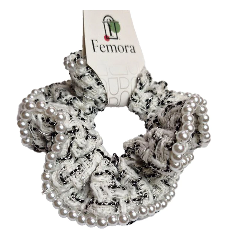 کش مو اسکرانچی زنانه مدل دور مروارید کد 00204210