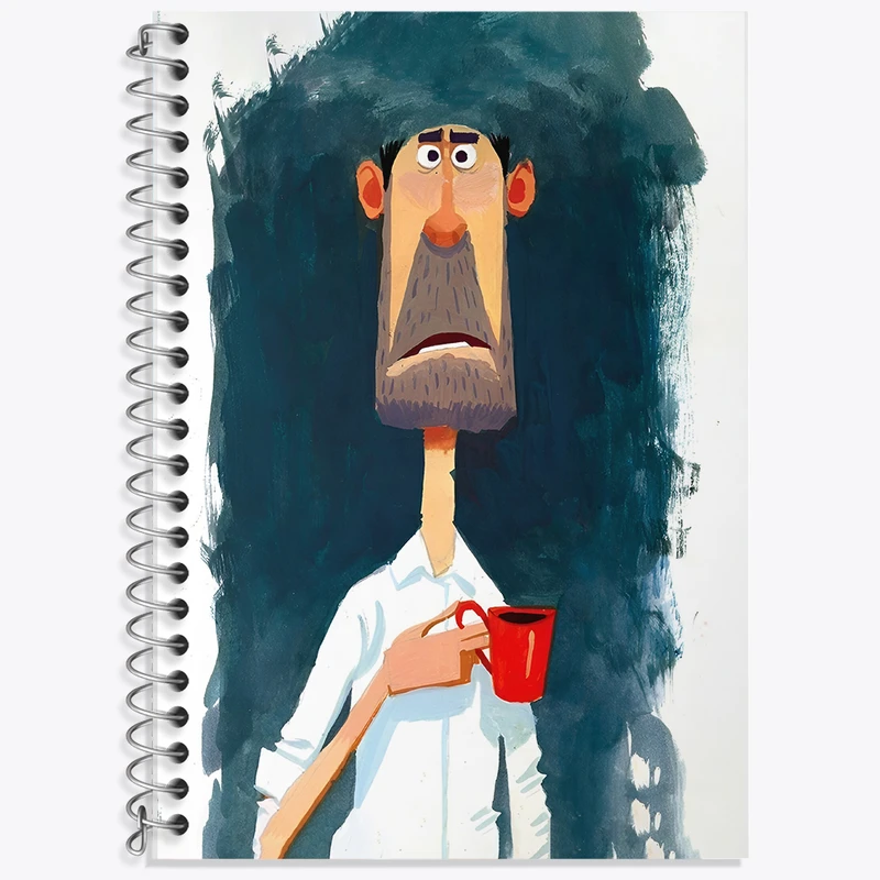 دفتر لغت 50 برگ خندالو طرح مرد متعجب کد F7335