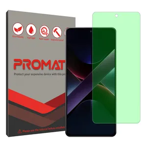 Promate Resistant model green light screen protector suitable for Xiaomi Poco X7 Mobile phone