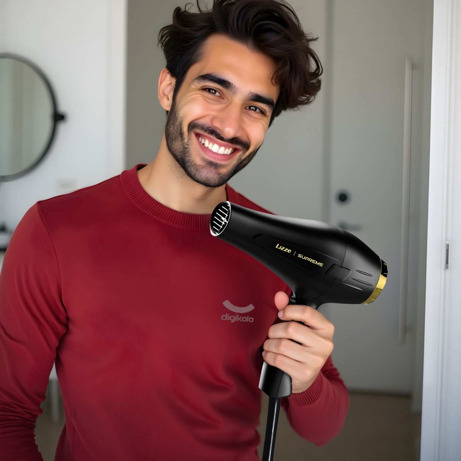 سشوار حرفه ای لیز مدل Supreme، موتور AC با توان مصرفی 2600 وات، دارای قابلیت باد سرد، با حالت صاف‌کننده و خشک‌کننده، وزن 480 گرم -  - 3