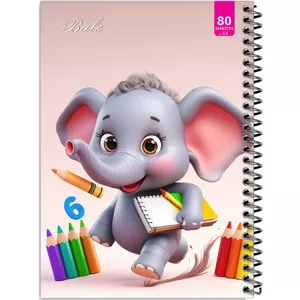 دفتر نقاشی 80 برگ بله مدل رحلی طرح فانتزی فیل کوچولوی هنرمند کد A4-M208
