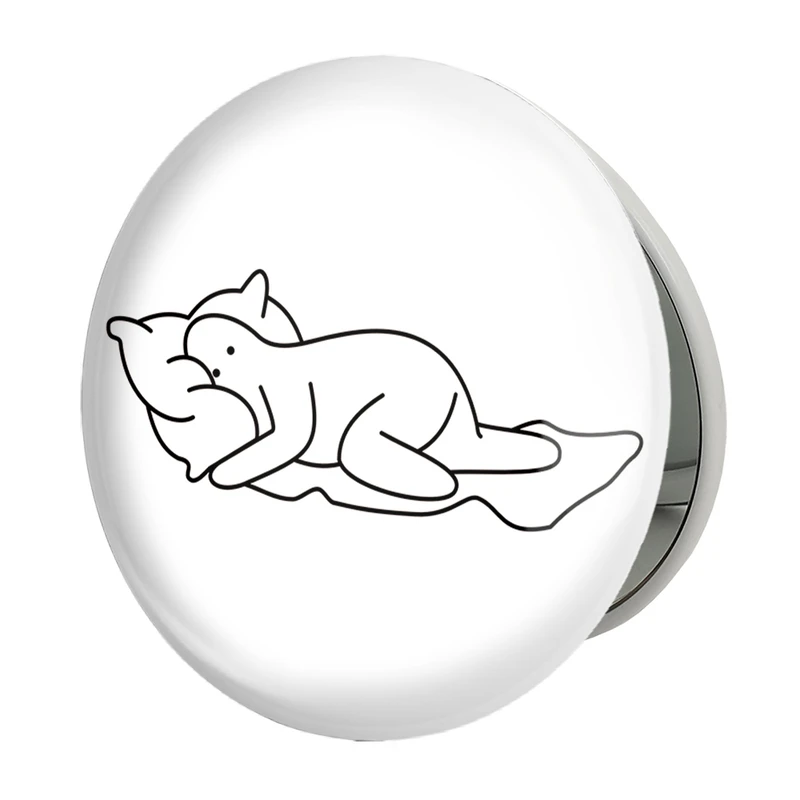 آینه جیبی خندالو طرح تنبل خسته مدل تاشو کد 29408