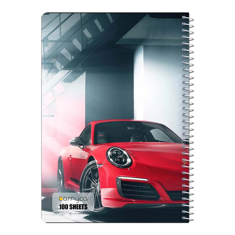 دفتر مشق 100 برگ سیمی کارنیکا طرح پورشه Porsche کد 27458