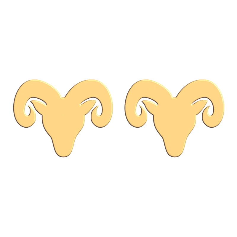 گوشواره طلا 18 عیار زنانه فرشته مدل طرح قوچ WEL-000419  
