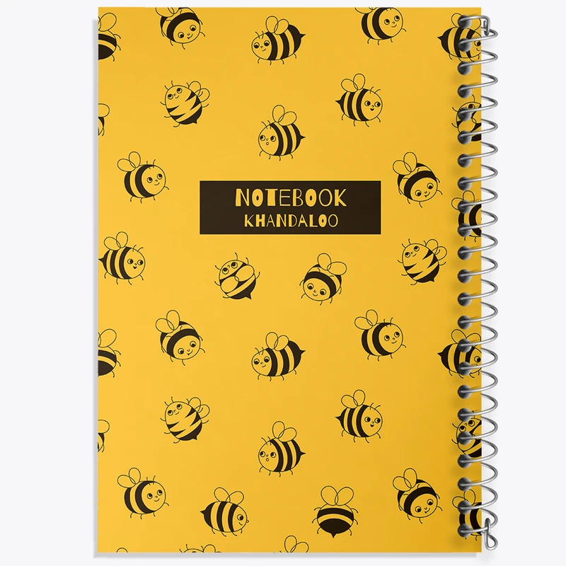 دفتر مشق 100 برگ خندالو طرح پترن زنبور کد N1492