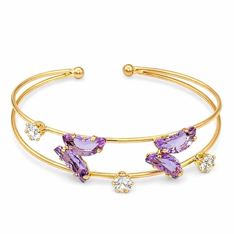 دستبند النگویی زنانه مدل پروانه جواهری کد 03