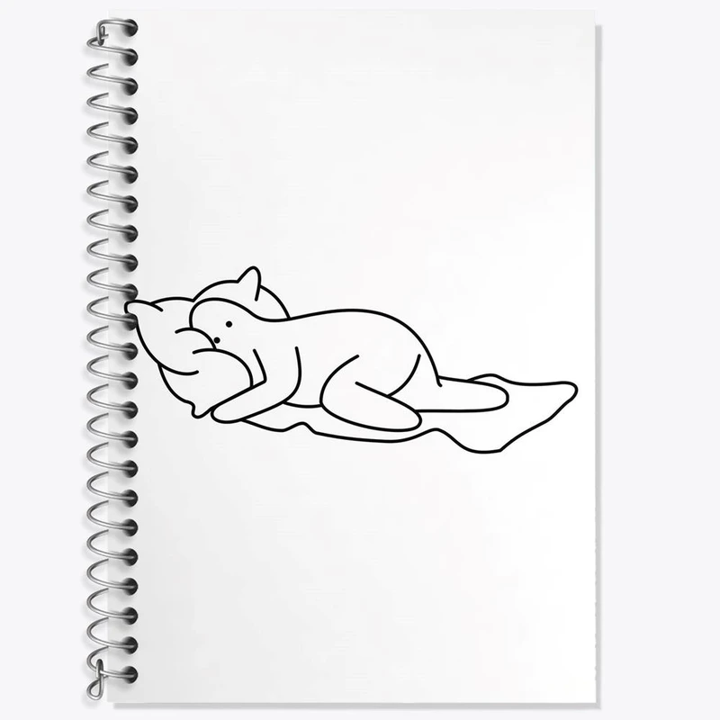 دفتر زبان 50 برگ خندالو مدل سه خط طرح تنبل خسته کد 29408