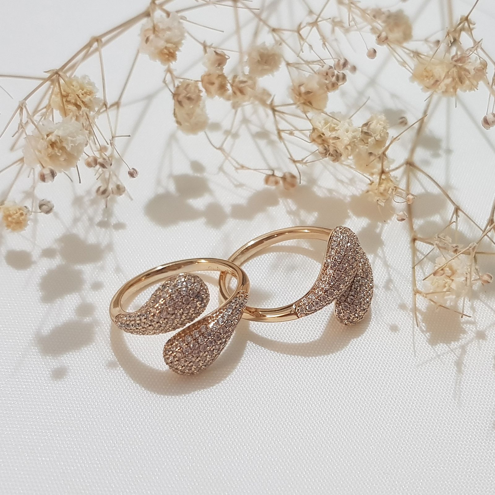 انگشتر زنانه ژوپینگ مدل برو بیا نگینی 204 -  - 2