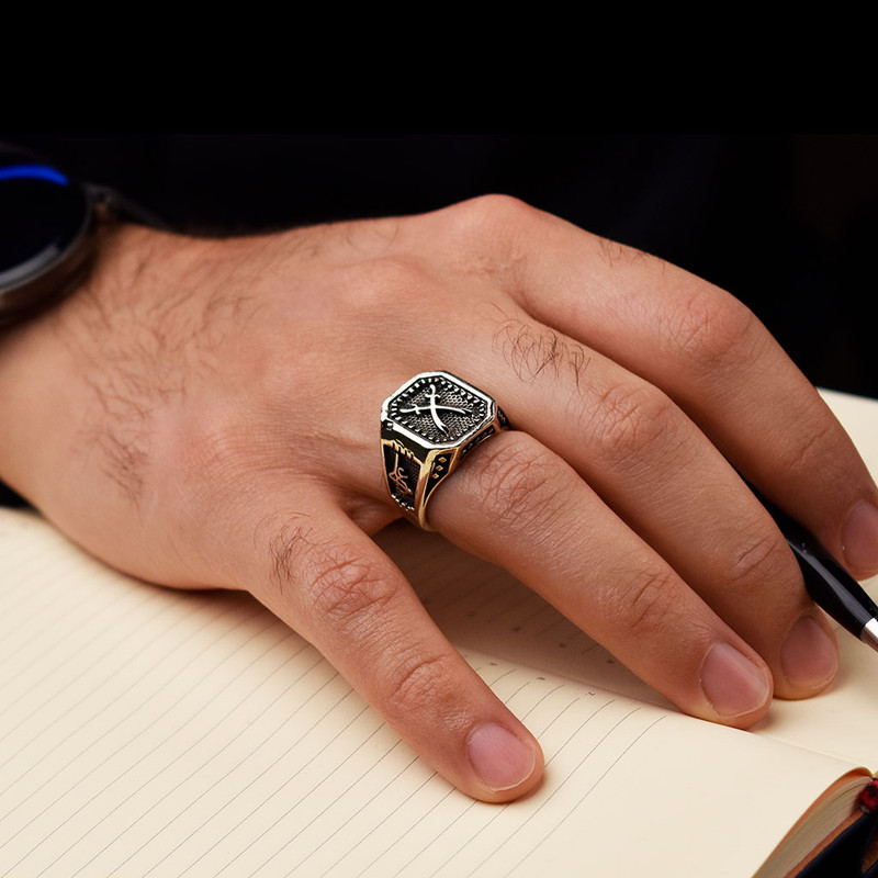 انگشتر مردانه مدل ذوالفقار انگشتر مردانه مدل ذوالفقار