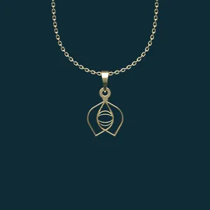 گردنبند طلا 18 عیار زنانه مدوپد مدل هندسی کد AA2-1-1066