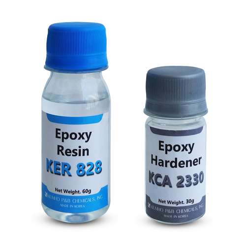 رزین اپوکسی کومهو پی اند بی کمیکالز مدل غلیظ کد KER828 وزن 90 گرم به همراه هاردنر