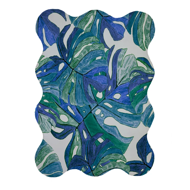 پادری مدل دالبر طرح برگ کد 9236 سایز 80x110 سانتی متر 