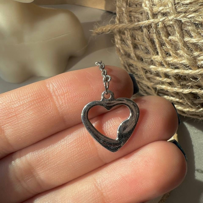 آویز ساعت زنانه استینلس استیل مدل قلب