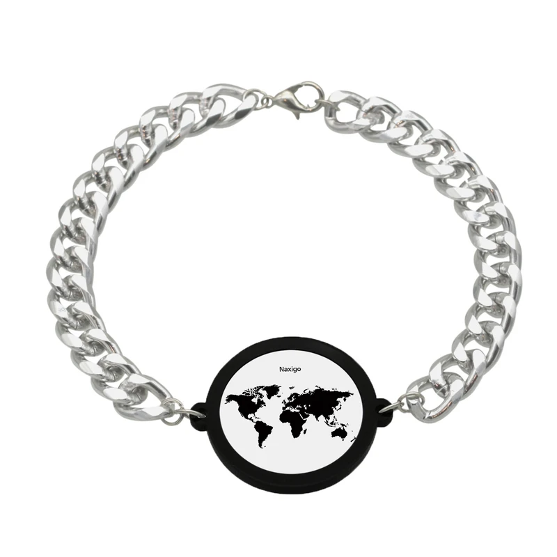 دستبند ناکسیگو مدل نقشه جهان کد BZ7653