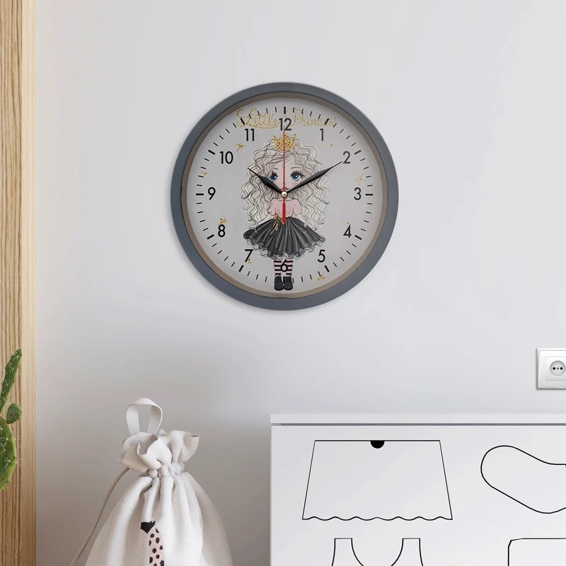 ساعت دیواری کودک مدل پرنسس کد 09011